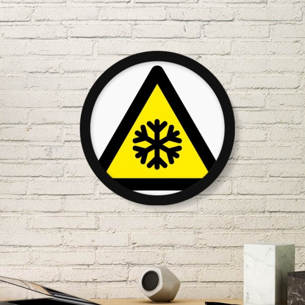 Reproductions de peintures symbole d'avertissement jaune neige rond