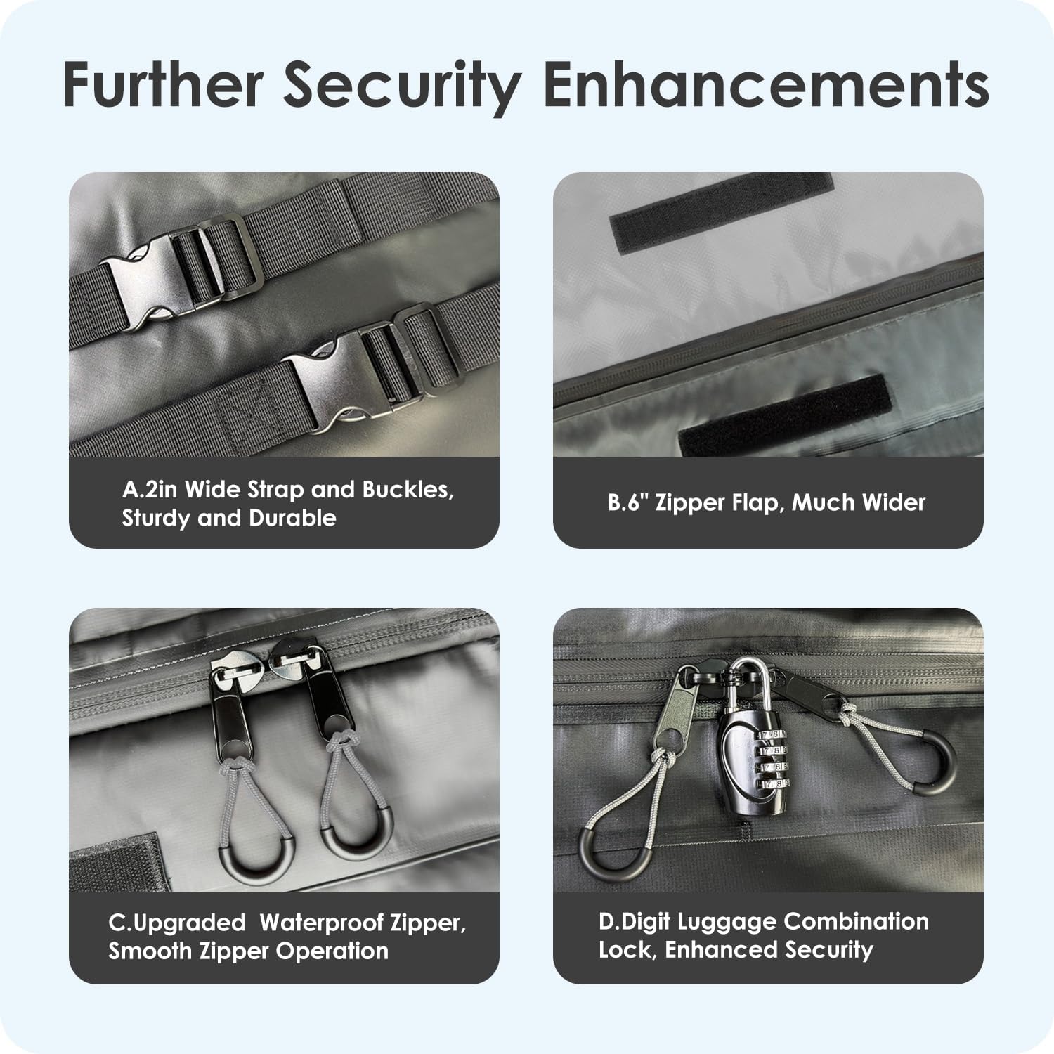 Car Rooftop Cargo Carrier Bag 20 Cubic Feet, 100% Waterproof Heavy Duty Car Roof Bag for All Vehicle with/Without Racks - Anti-Slip Mat, 6 Door Hooks, Storage Bags, 5CM Straps(Gray)