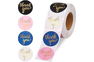 1.5 Inch Thank You Stickers Roll: Expressing Gratitude Made Easy
