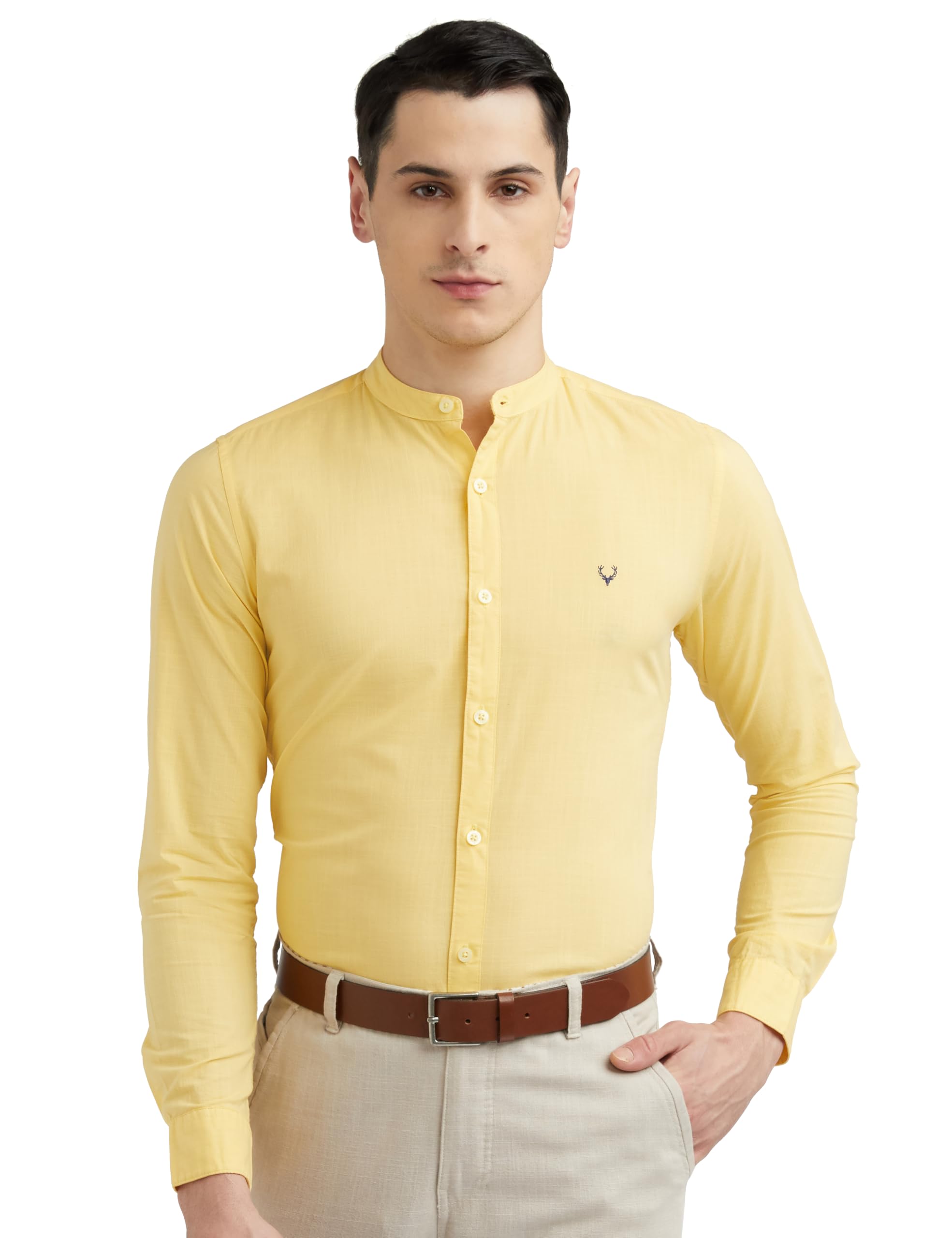 Allen Solly Men Cotton Solid Slim Fit Shirt