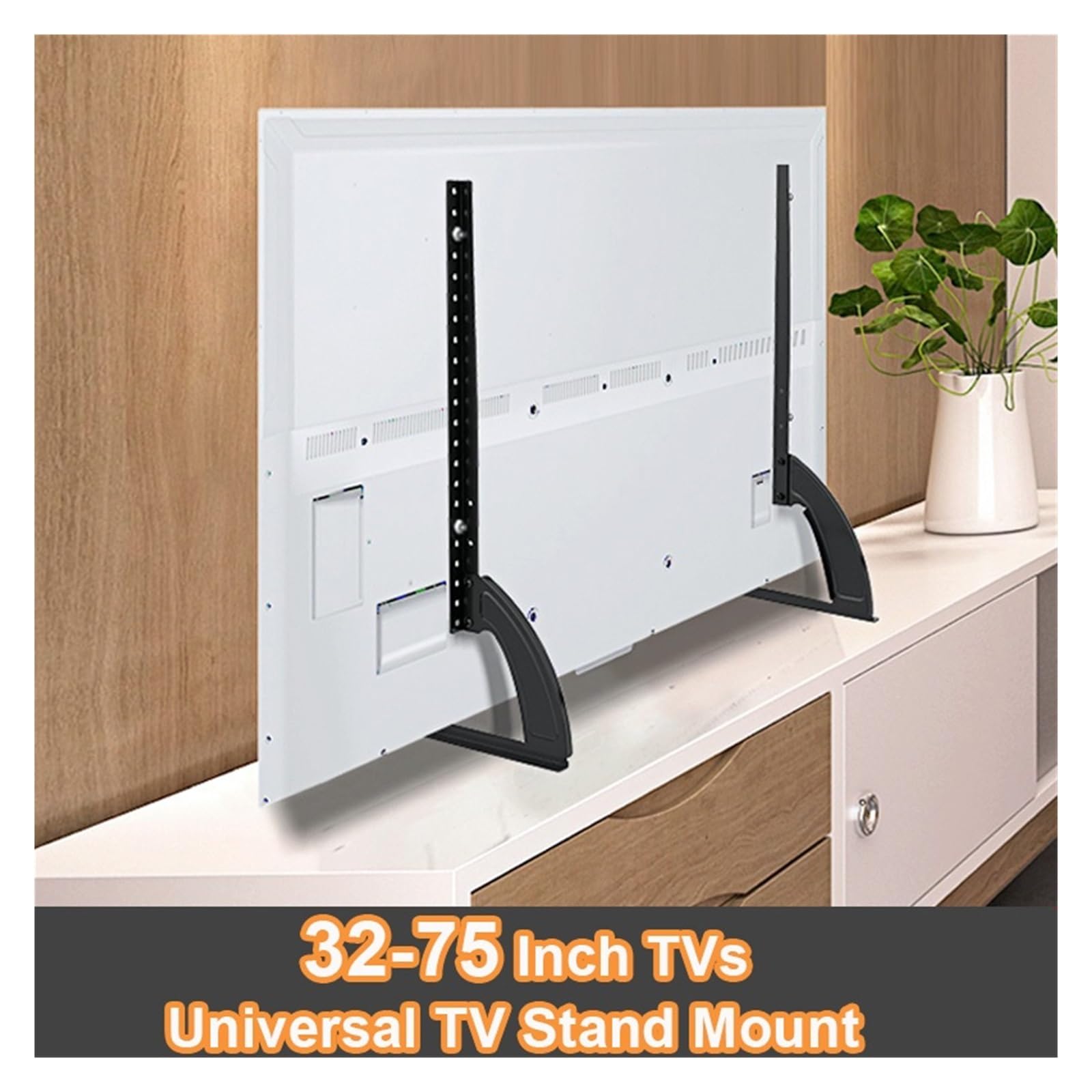 Supporto Da Tavolo Universale for TV, Adatto for TV Da 32 A 75 Pollici, Con Base Robusta Che Supporta Fino A 110 Libbre