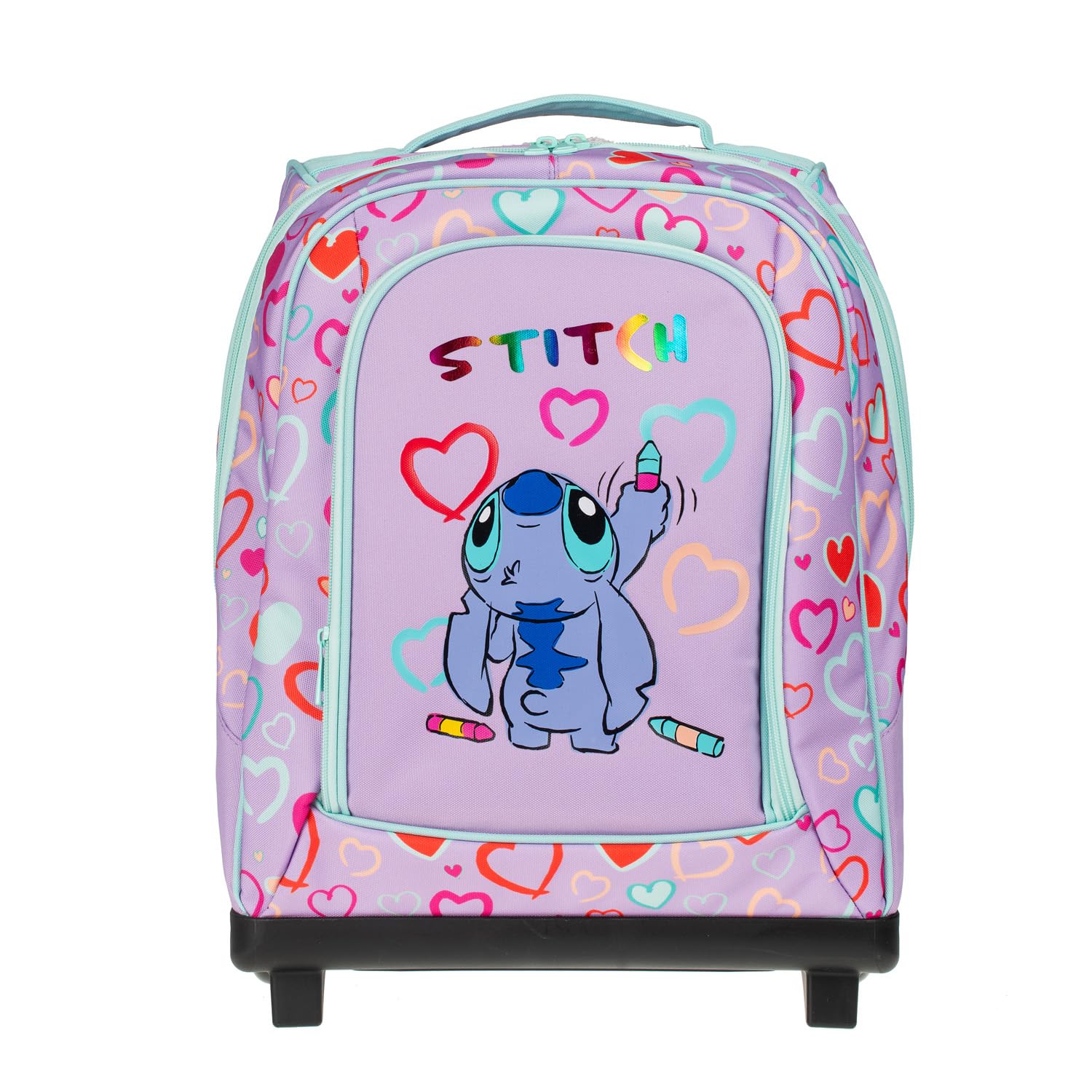 Zaino Trolley Scuola Elementare per Bambini 34x25x52 cm con Ruote in Gomma Zainetto da Bambino o Bambina