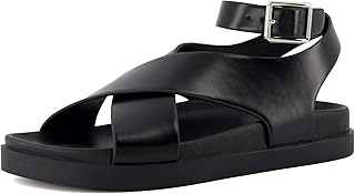 Emoji Platform Sandal for Women | Vegan Leather Crisscross Straps & Adju...