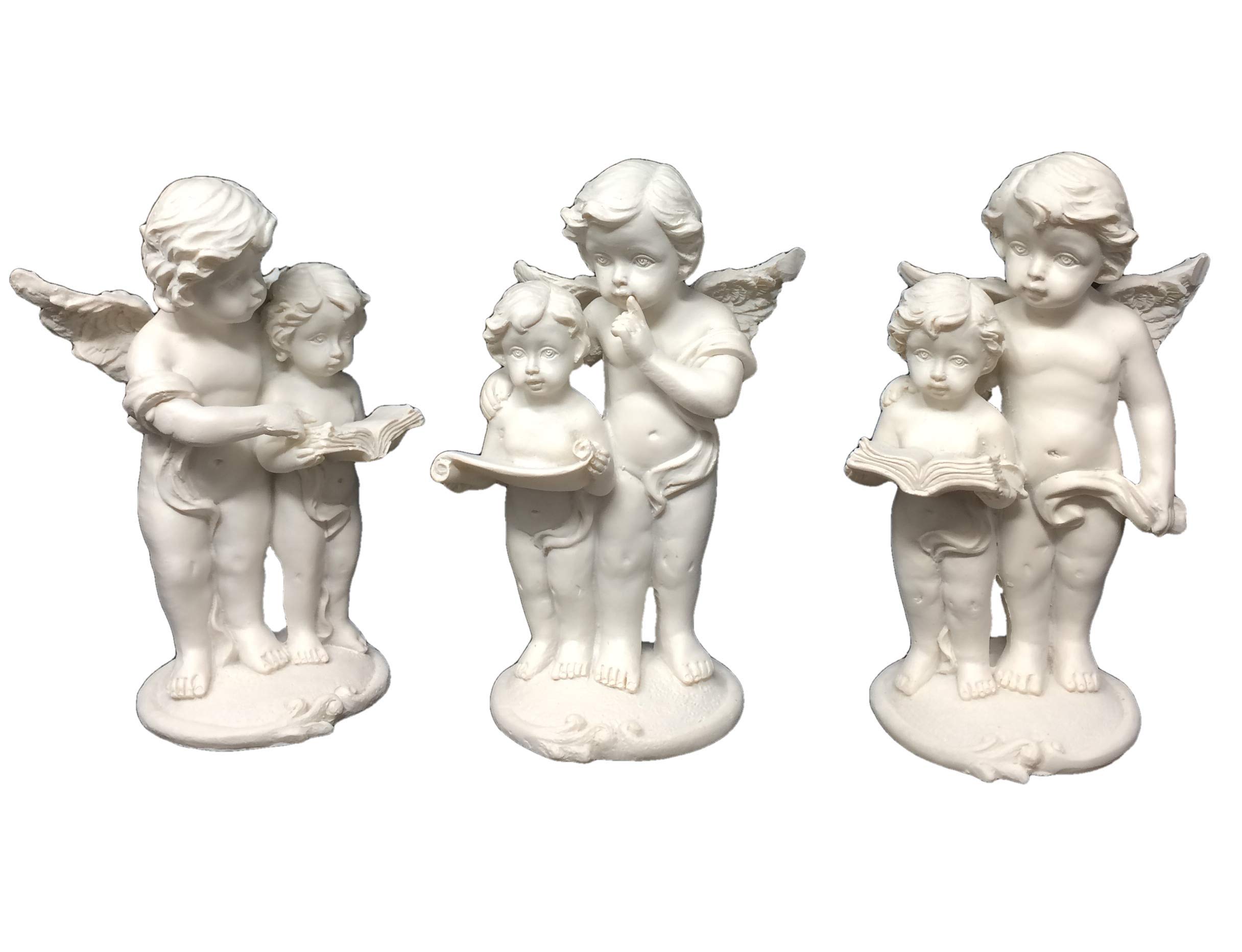 Osiris Trading UK Set of 3 Beautiful Angel Cherubs with Books Ornament Mothers Nana Grandma Gift Present Figurine