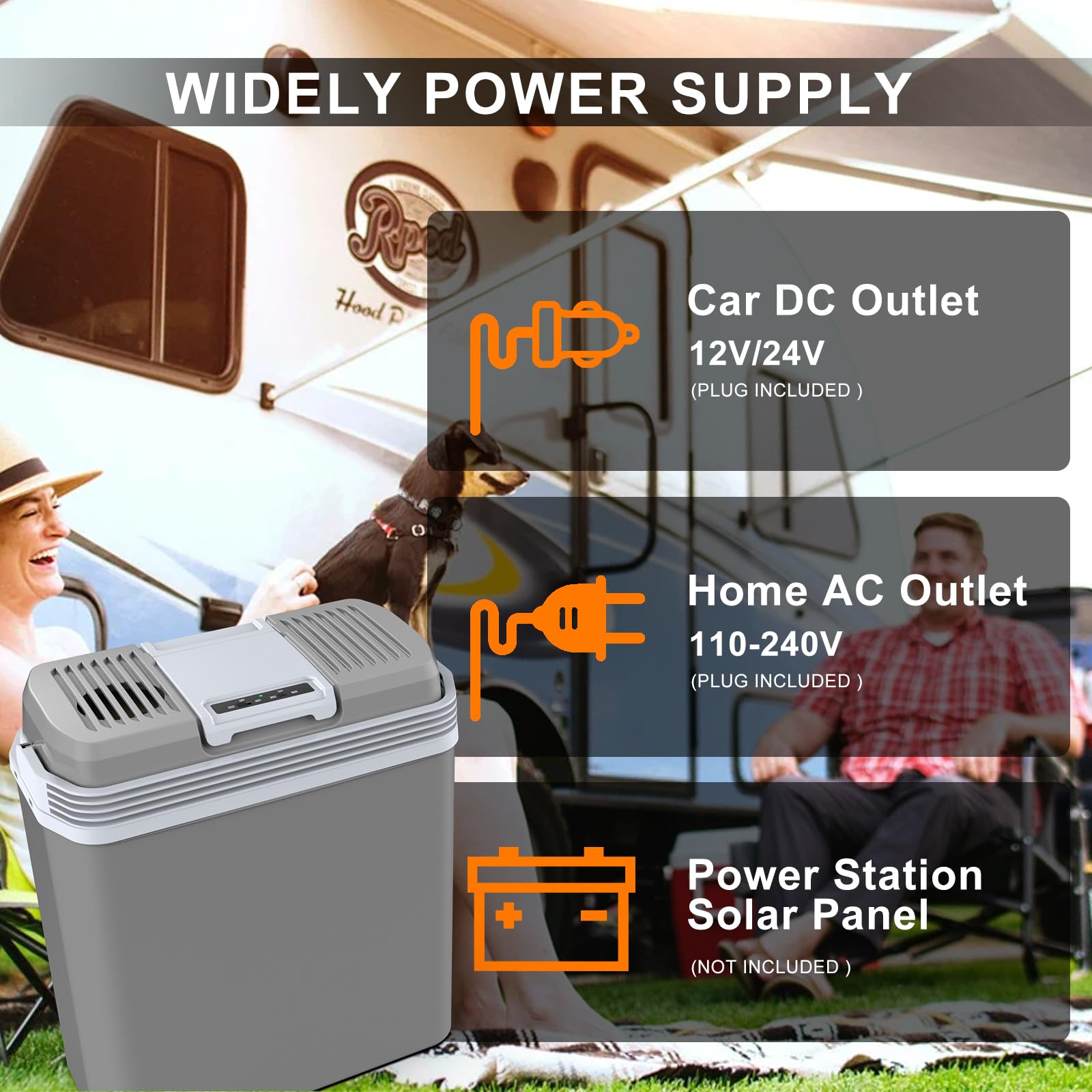 Puremy 24 Liter Kühlbox 2 in1 elektrische 12V 230V Kühlen und Wärmen Mini Kühlschrank ECO MAX Modus