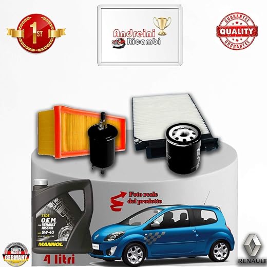 KIT TAGLIANDO FILTRI + OLIO TWINGO II 1.2 16V 55KW 75CV DAL...