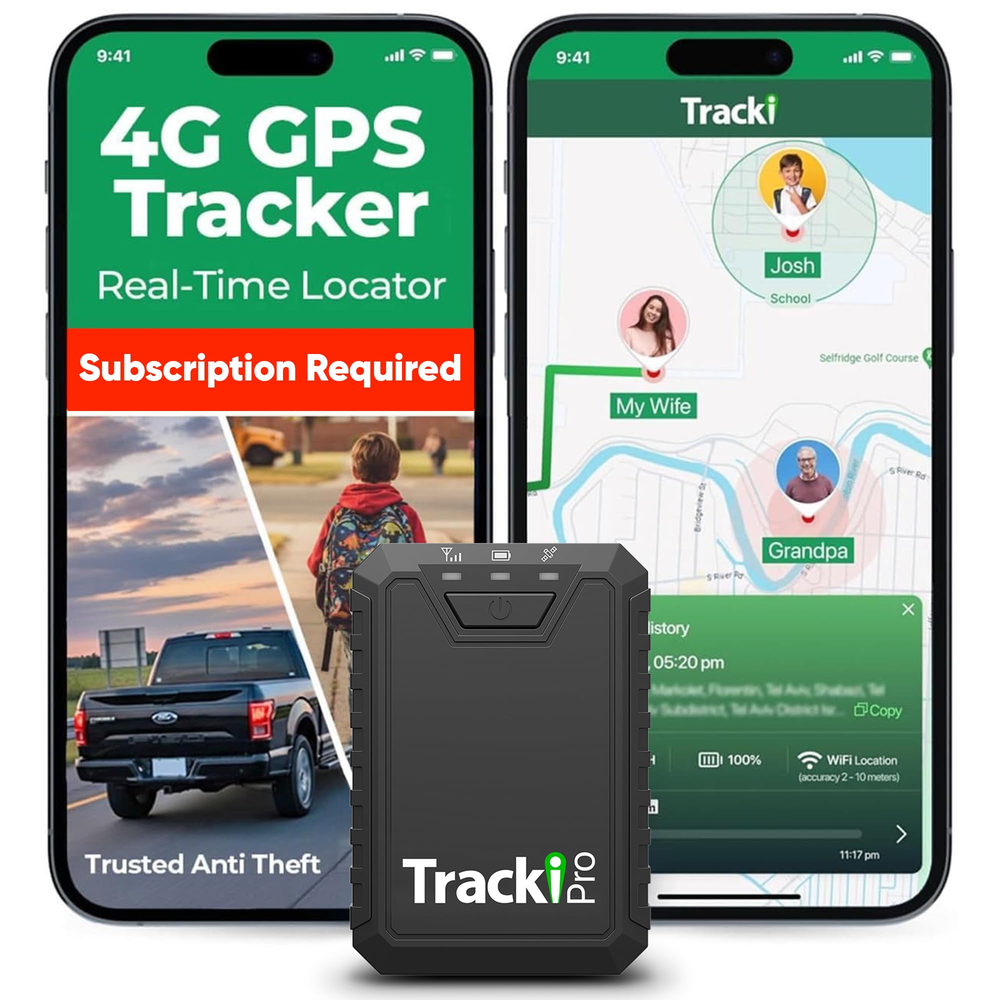 Pro GPS Tracker for Vehicles up to 12 Months Waterproof Magnetic Asset Real time Tracker 4G LTE Long Battery Life 2-12 Month, Unlimited Distance, Subscription Required, Speed Monitor, Geofence