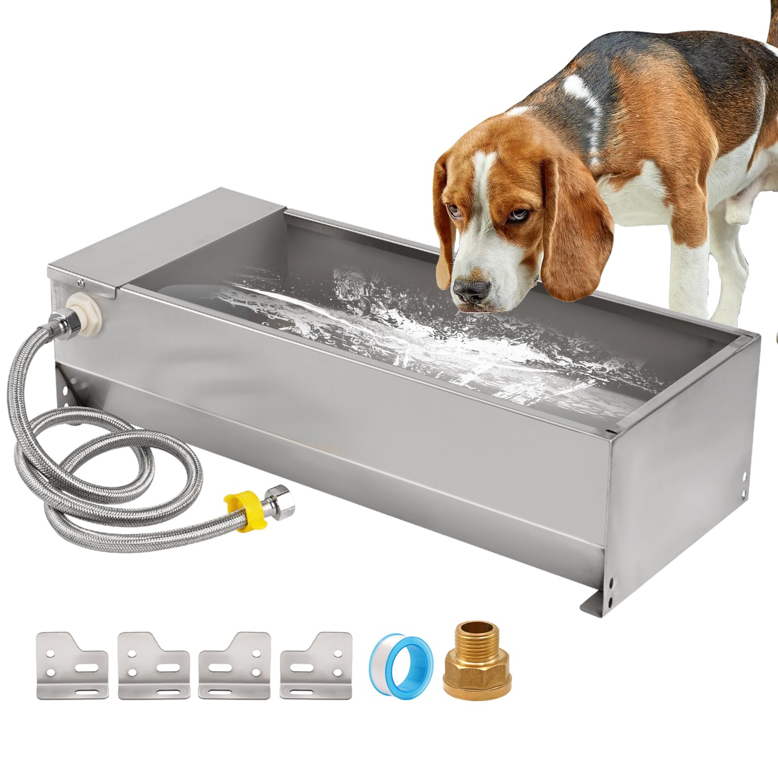 Serbatoio Automatico Per L'Abbeveraggio del Bestiame con Valvola a Galleggiante da 1/2 Pollice Per Cavalli, Bacino Per Capre Per Bovini, Cavalli, Pecore, Cani Kit Per L'Abbeveraggio del Pollame