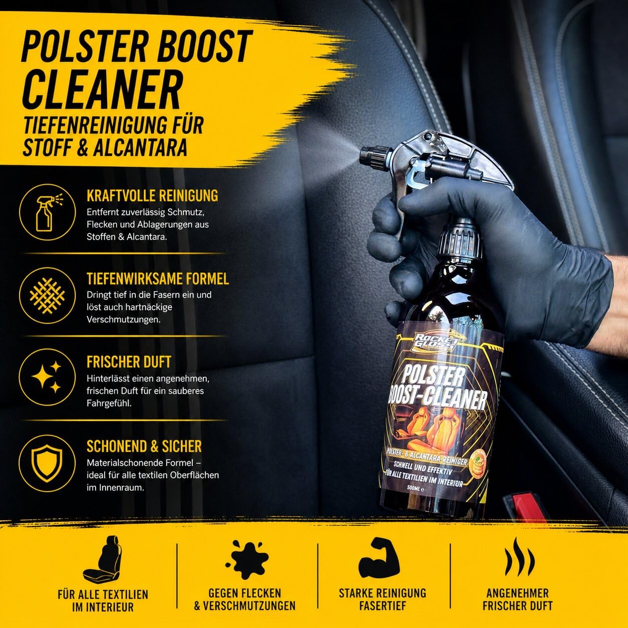 Set per la cura degli interni dell'auto, 14 pezzi, set per la pulizia degli interni dell'auto, per la pulizia degli interni dell'auto con profumo per auto e detergenti alcalini