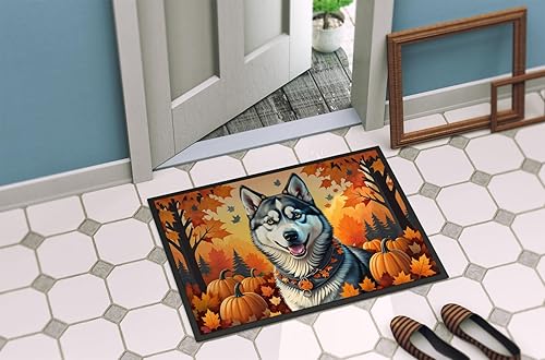 Miniatura 4 de Caroline's Treasures DAC1074JMAT Siberian Husky Fall Indoor or Outdoor Mat 24x36 Front Door Mat Indoor Outdoor Rugs for Entryway, Non Slip Washable