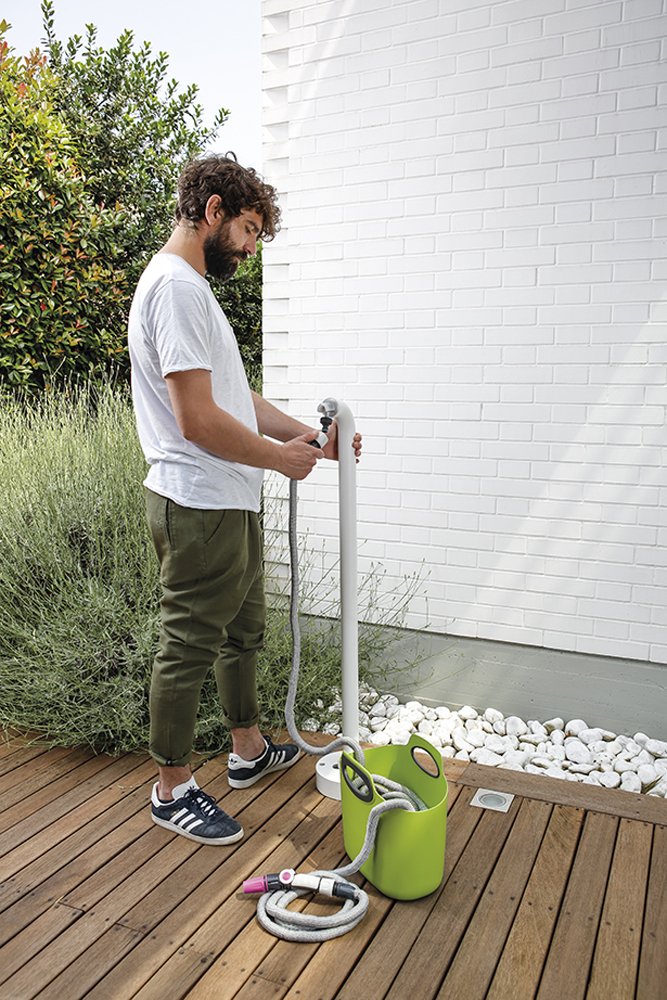 GF Garden, Aquapop 30, Tubo Estensibile da Giardino 30 Metri, in Kit pronto all’uso, con pratica Borsa di Plastica Contenitore, Verde Lime, per l’Irrigazione di Giardini, Balconi, Terrazzi e Verande