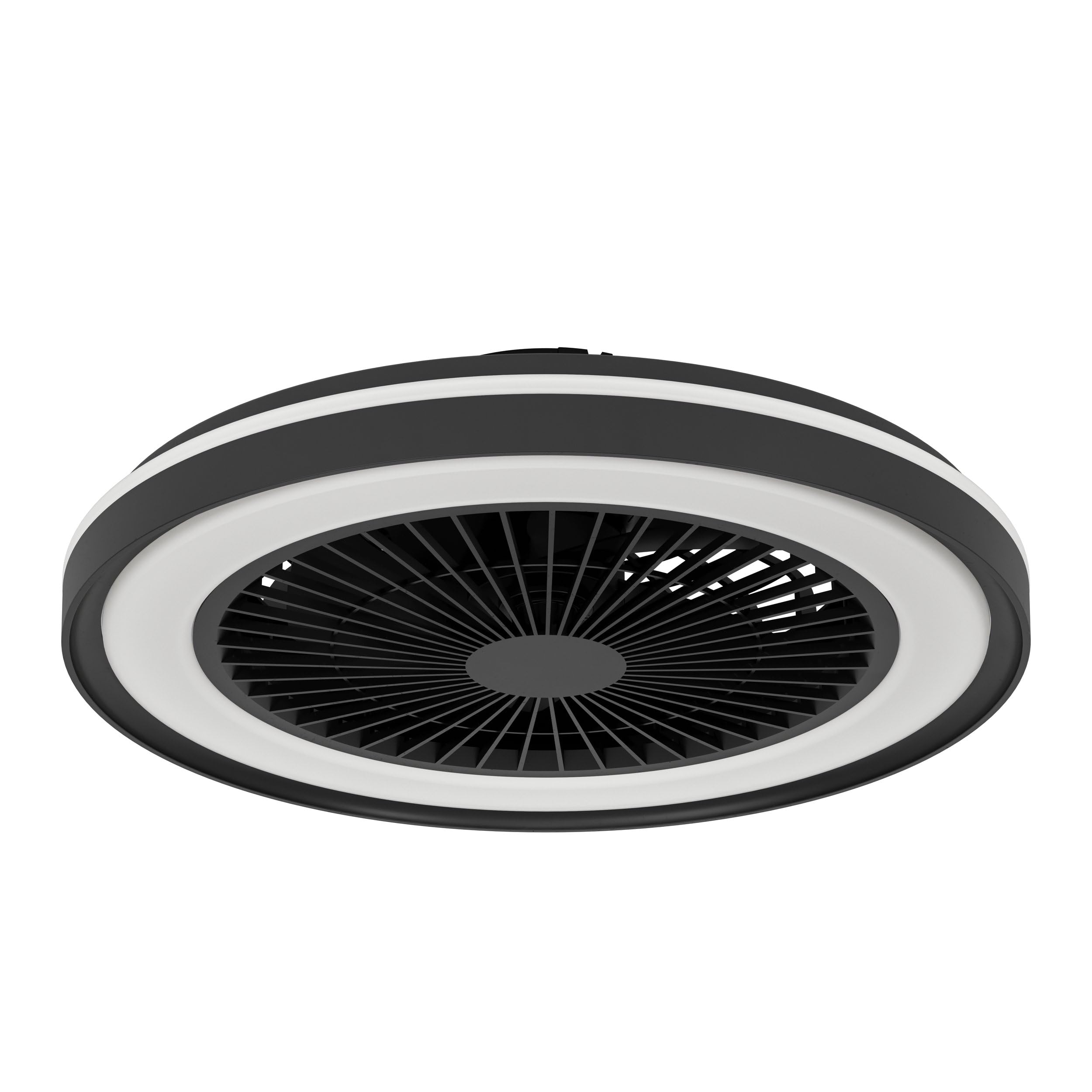 EGLO LED Deckenventilator mit Beleuchtung Sint André | Ventilator Decke dimmbar mit Fernbedienung und Timer, DC Motor, warmweiß - kaltweiß, RGB, schwarz, Ø 49,2 cm