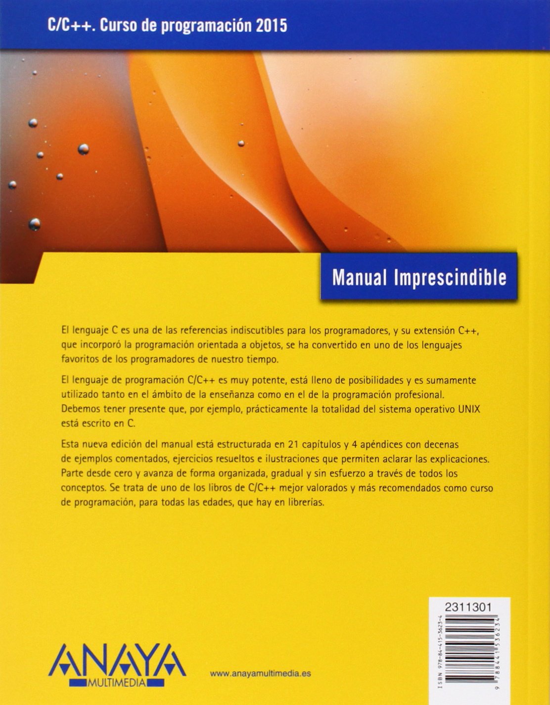 C/C++: curso de programación 2015 (Manuales Imprescindibles)