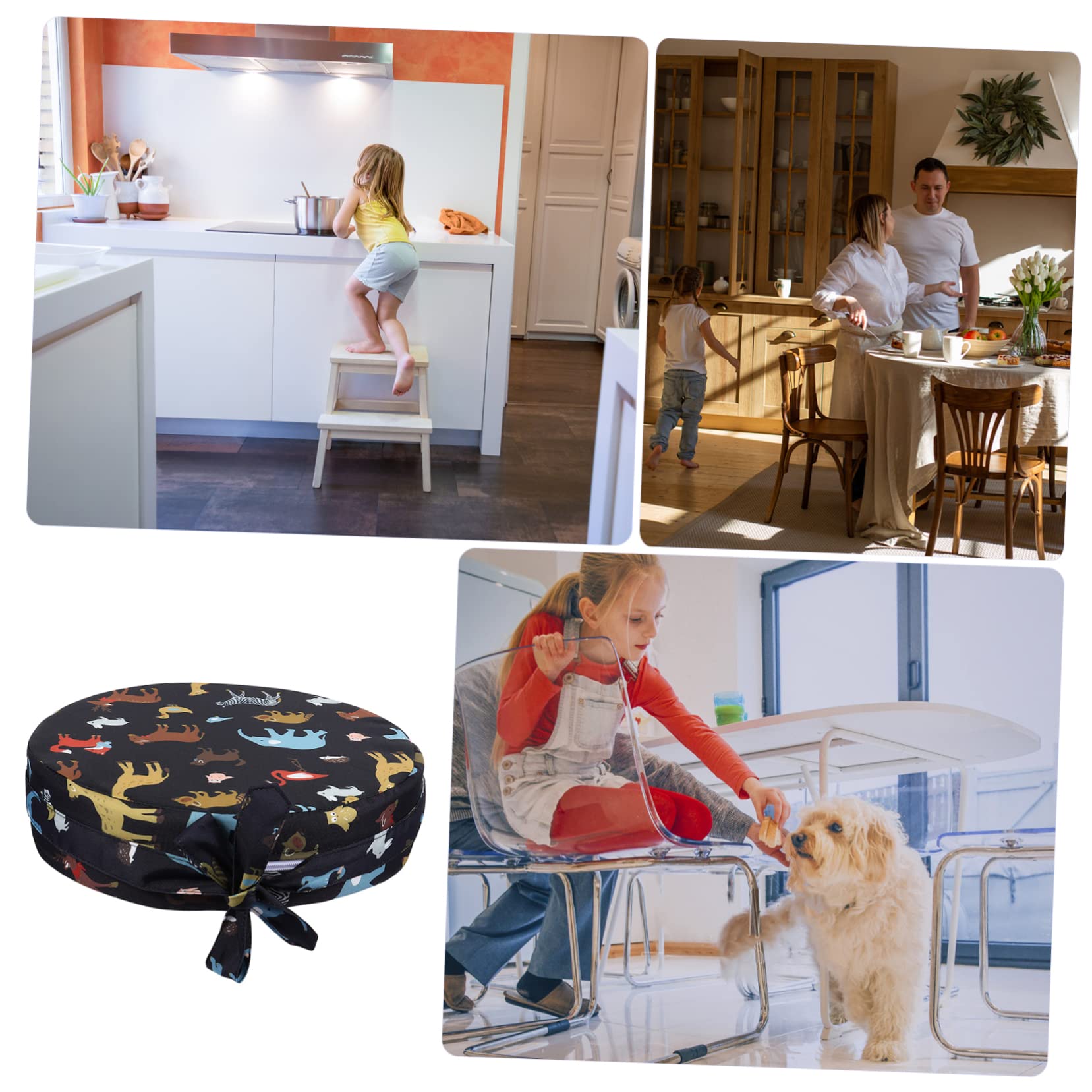 TOPBATHY 2pezzi Cuscino Rialzante Per Sedia Da Pranzo Per Ragazza Design Animale Facile Da e Antiscivolo Per Ristoranti e