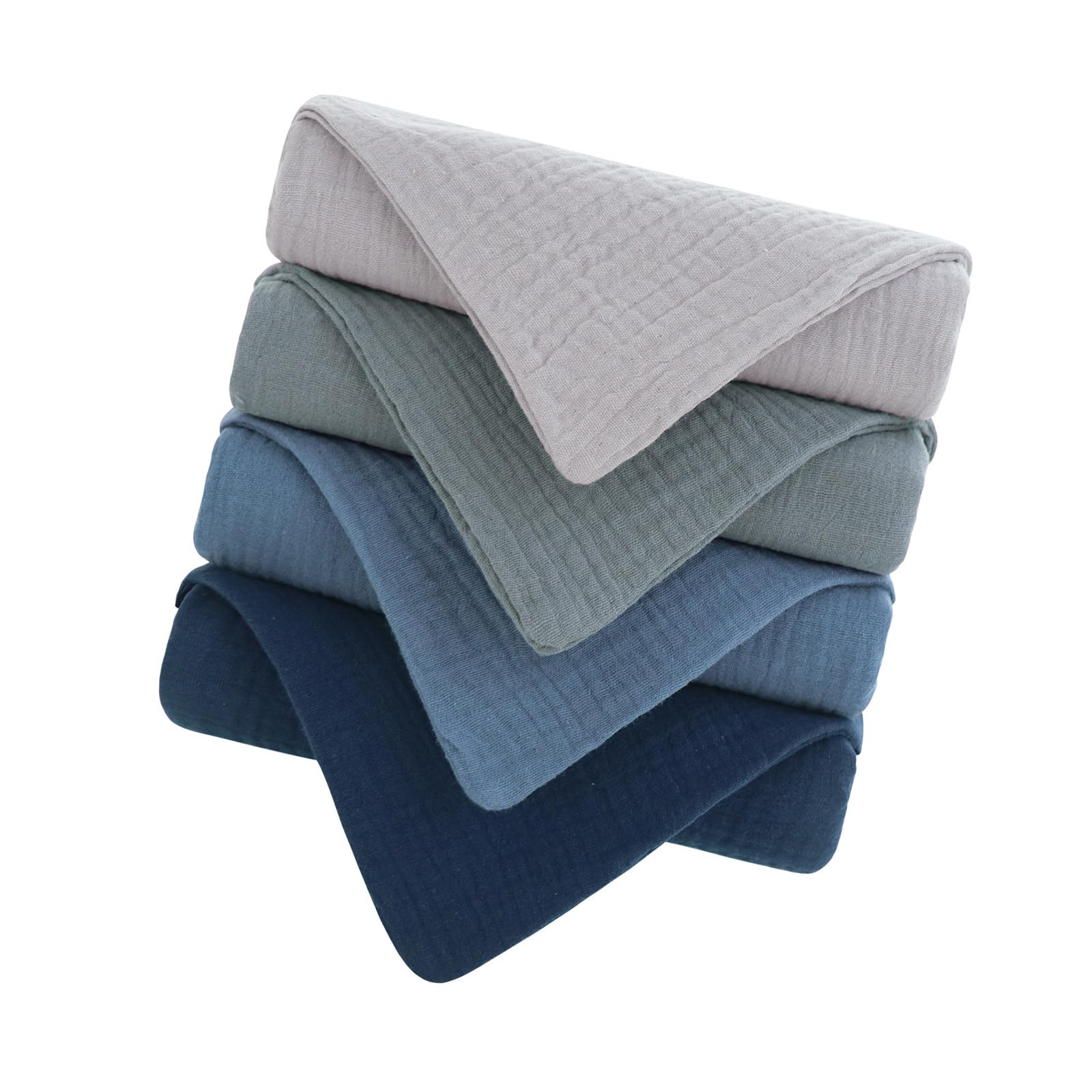 Hzbb C 4-Piece Organi Cotton Infant Towels Gentle Set, Multiuse Washcloths For Feeding, Bathing & Drool Gentle Otton Wash Loth