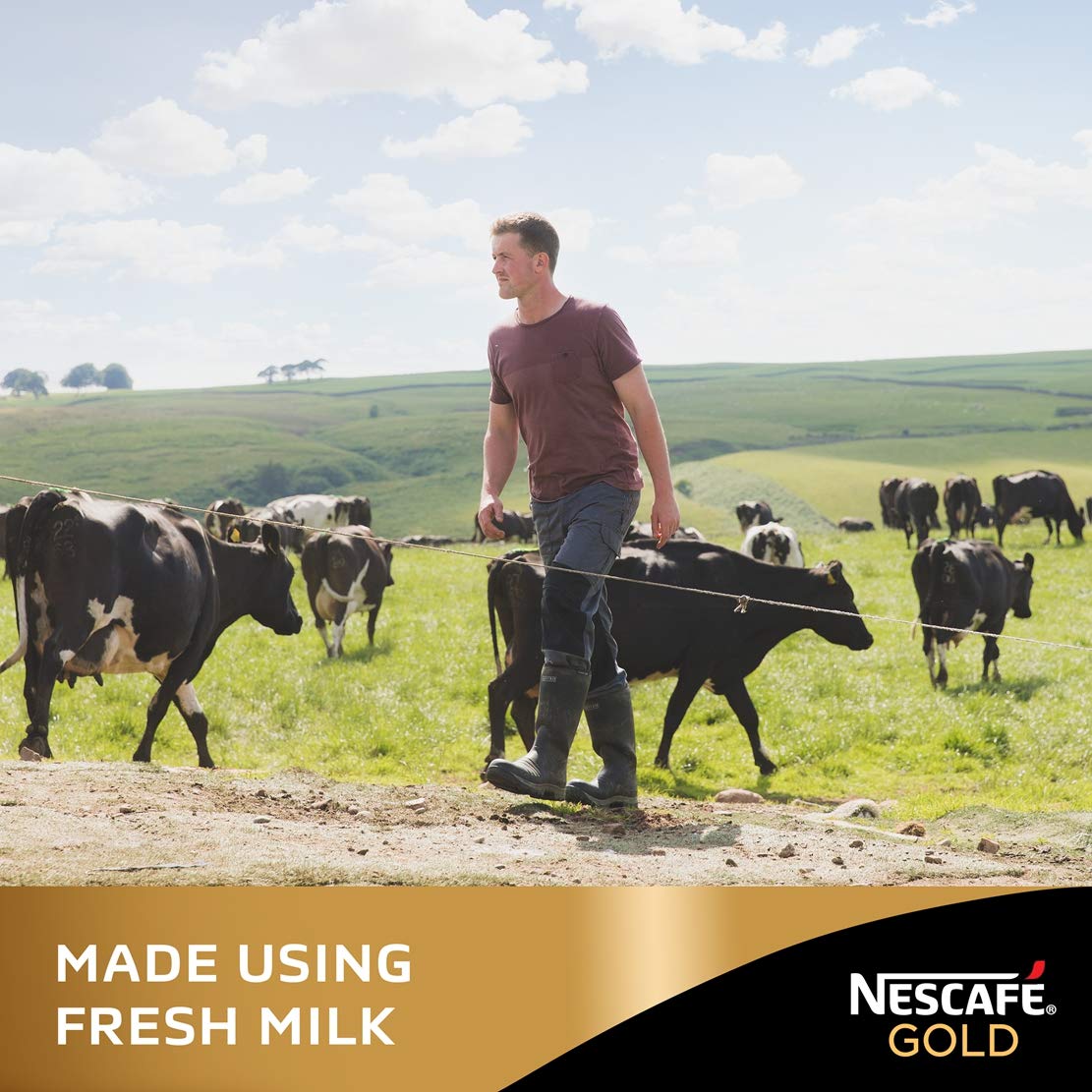 Nescafe Gold Caramel Latte Instant Coffee 8 x 17g Sachets (Pack of 6