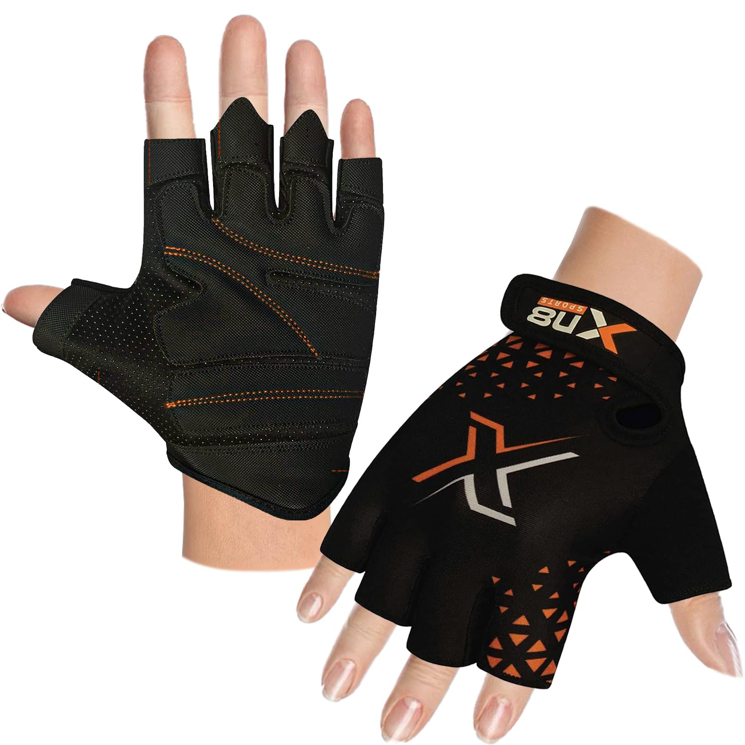 Xn8 Weight Lifting Gloves – Non-Slip Breathable Gym Gloves for Men & Women – Padded Palm Protection for Bodybuilding, Powerlifting, Training, Cycling, Sports & Workouts