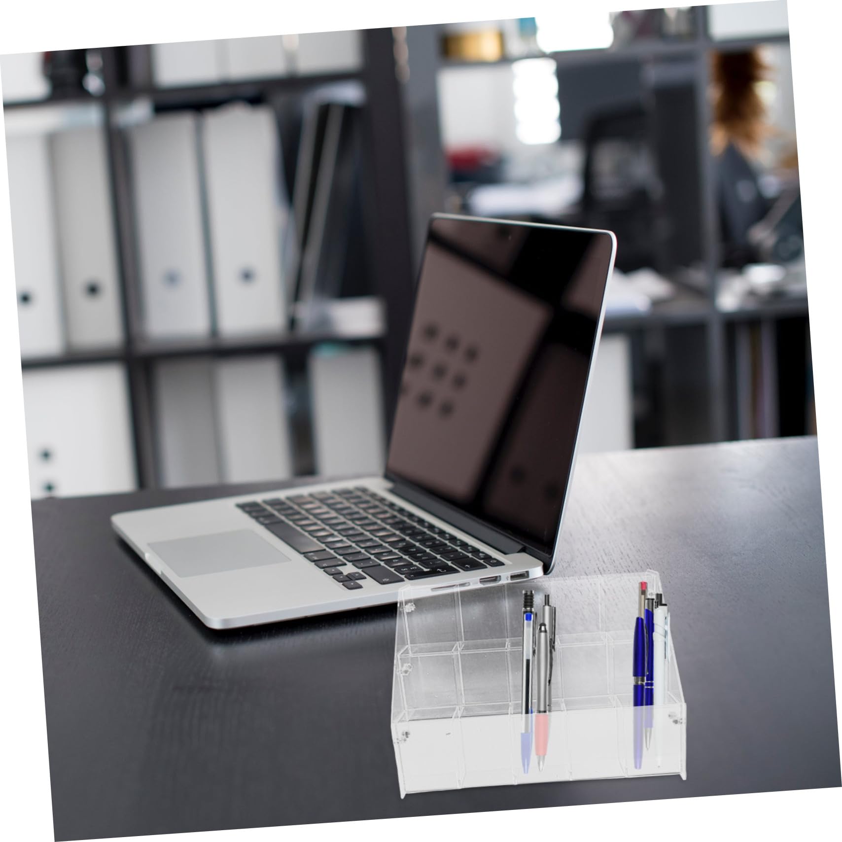Présentoir Stylos Acrylique Transparent Niveaux Robuste pour Pinceaux Maquillage et Fournitures Bureau École