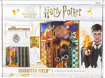 Revell Model Kit Tiny Adventures I Quidditch Field Harry Potter I 3D Miniature House I Book Nook Wooden Bookend I Birth Gift for Fans I Book End Harry Potter