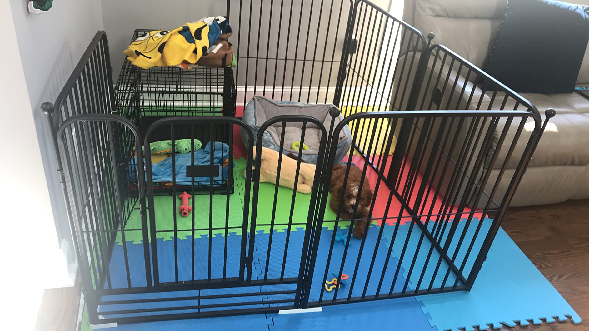 23/mo Finance PEIPOOS Dog Panel Pet Playpen Pen Bunny Fence Indoor