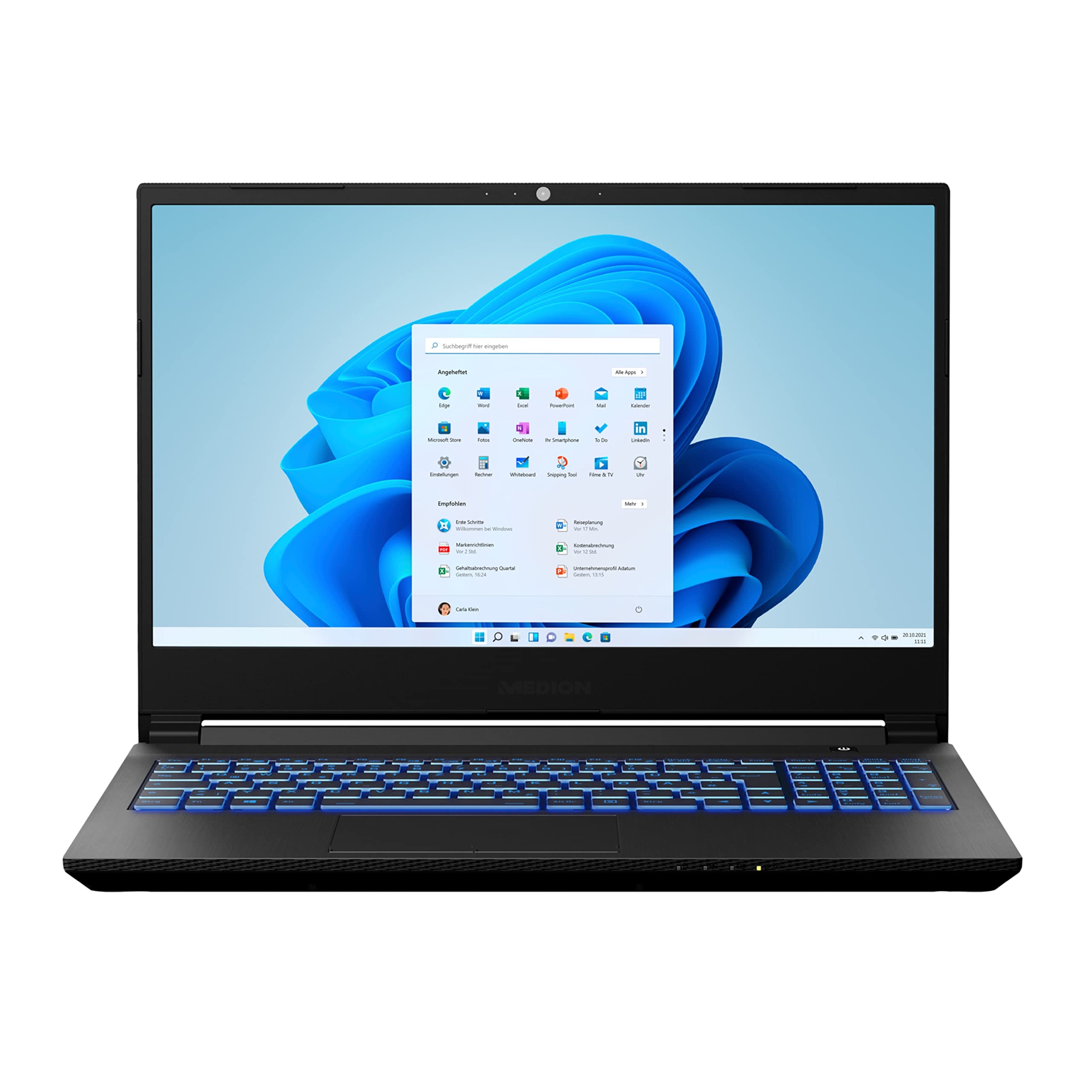 MEDION ERAZER Crawler E25 39,6 cm (15,6 Zoll) Full HD Gaming Notebook (AMD Ryzen 5 5600H, 16GB DDR4 RAM, 512GB PCIe SSD, NVIDIA GeForce RTX 3050 4GB GDDR6, RGB Backlit, Win 11 Home)