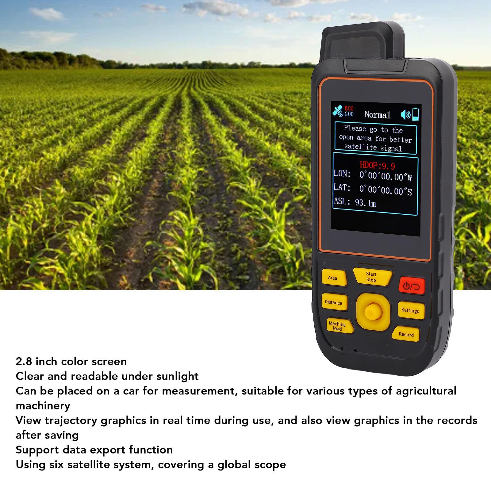 Sprzęt do Pomiarów Gruntów GPS Dokładne Pozycjonowanie Globalny Zasięg Pól Uprawnych