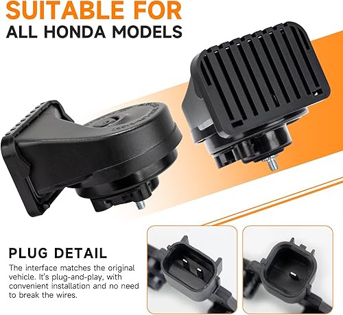 Miniatura 4 de Bocina de Auto para Honda Civic CRV Odyssey Accord Pilot Passport Fit Insight Ridgeline, Acura MDX RDX Integra Bocina Auto de Tono Dual para Honda