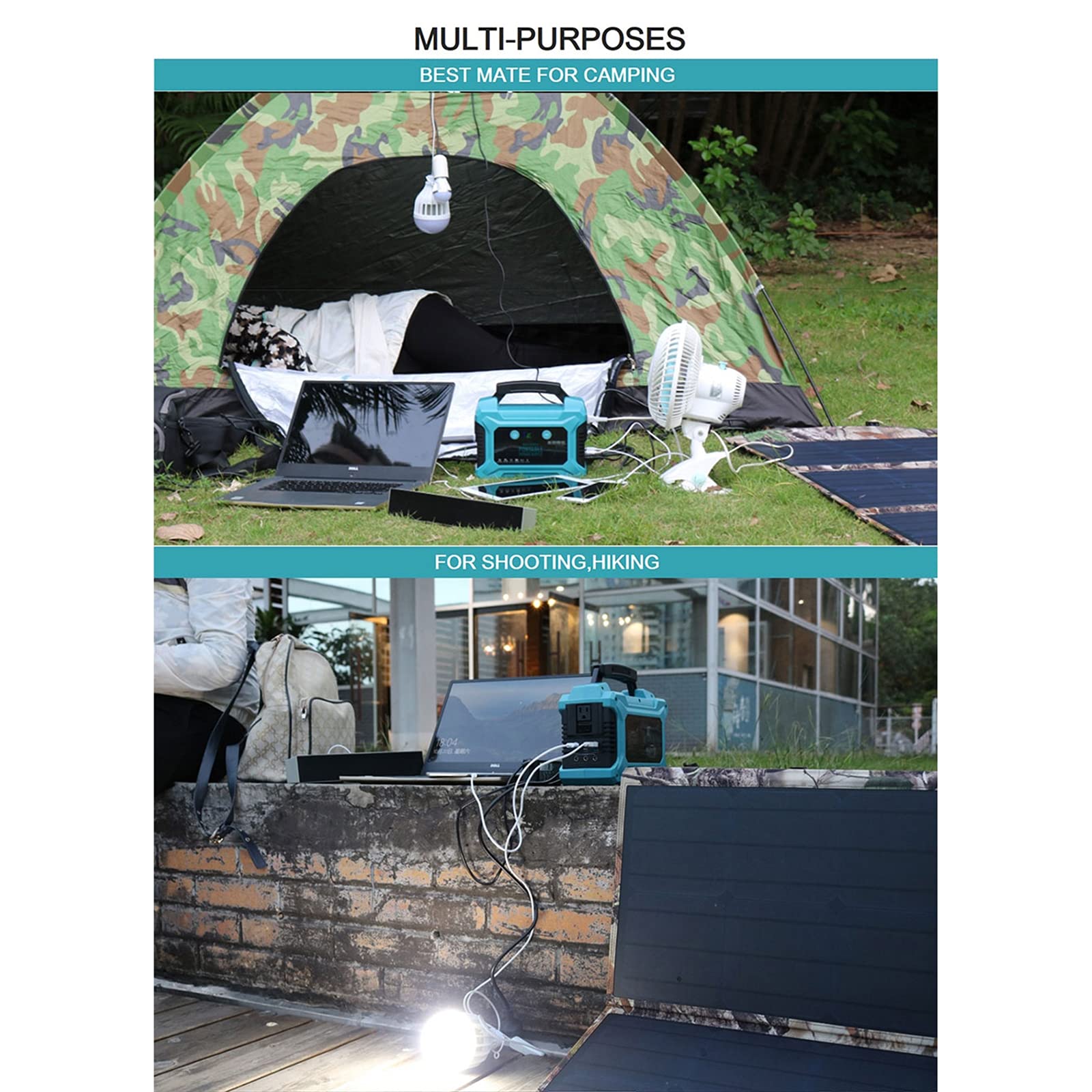 AIZYR Générateur D'onduleur Solaire Portable À La Maison 200W Station De Groupe Électrogène De Camping UPS De Stockage D'énergie avec QC3.0 Double USB C,Us Plug