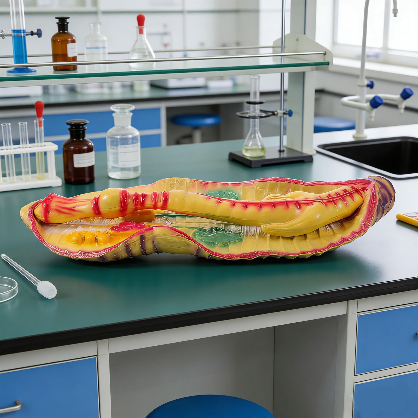 ULTECHNOVO Modèle Anatomique Agrandi Support Pédagogique Complet de Terre en Plastique pour Dissection pour Cours de Sciences en Classe