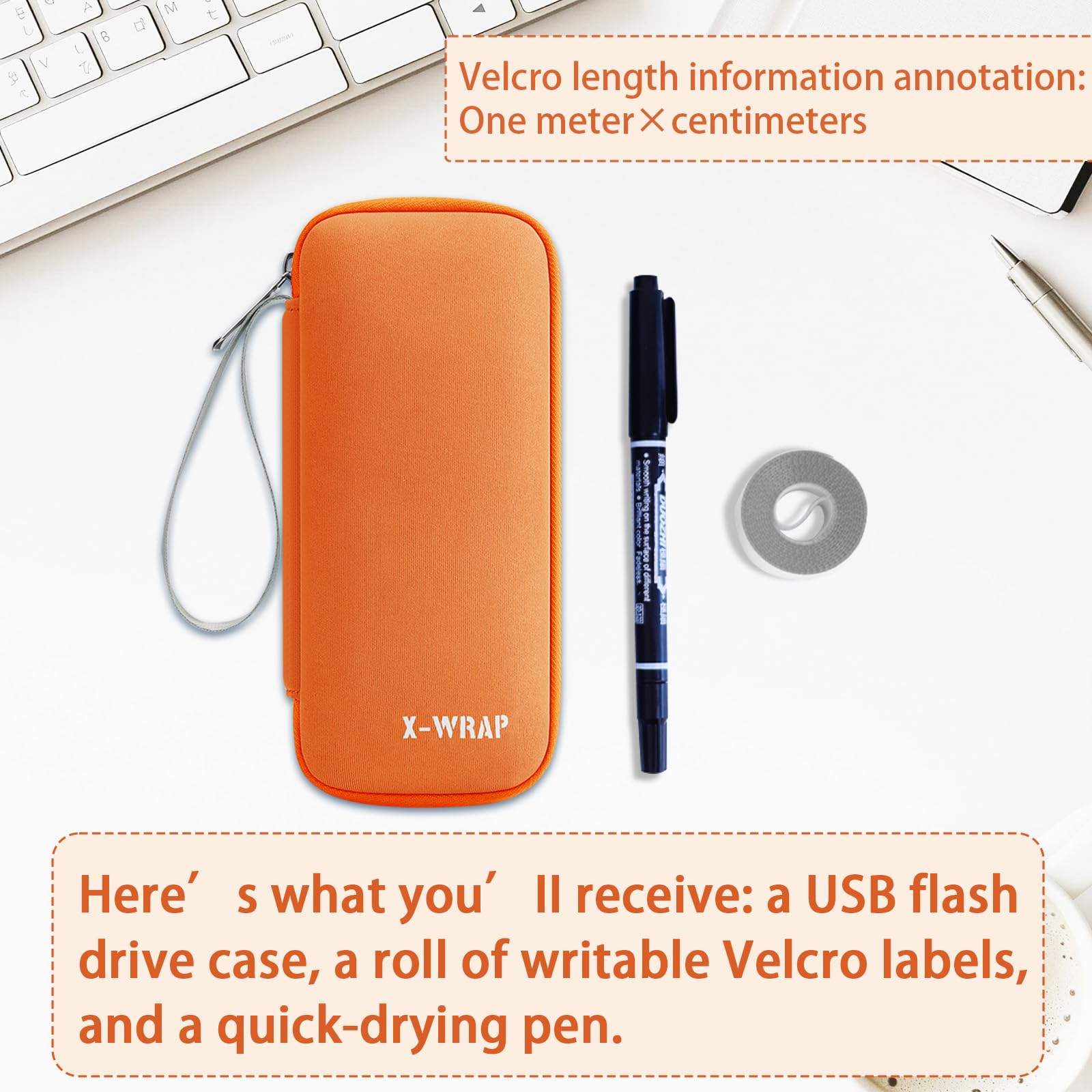Organizer per unità USB a 12 scomparti, con etichette in velcro e pennarello ad asciugatura rapida, da staccare e attaccare ovunque! Custodia sicura per unità con pollice/Jump Drive, si adatta