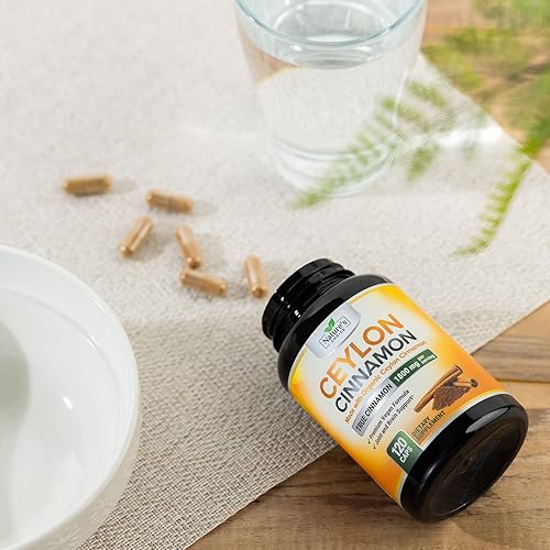 Miniatura 9 de Cápsulas de canela de Ceilán, suplemento orgánico certificado de canela de 1800 mg, tapas de polvo de canela de Sri Lanka Ceilán, los mejores