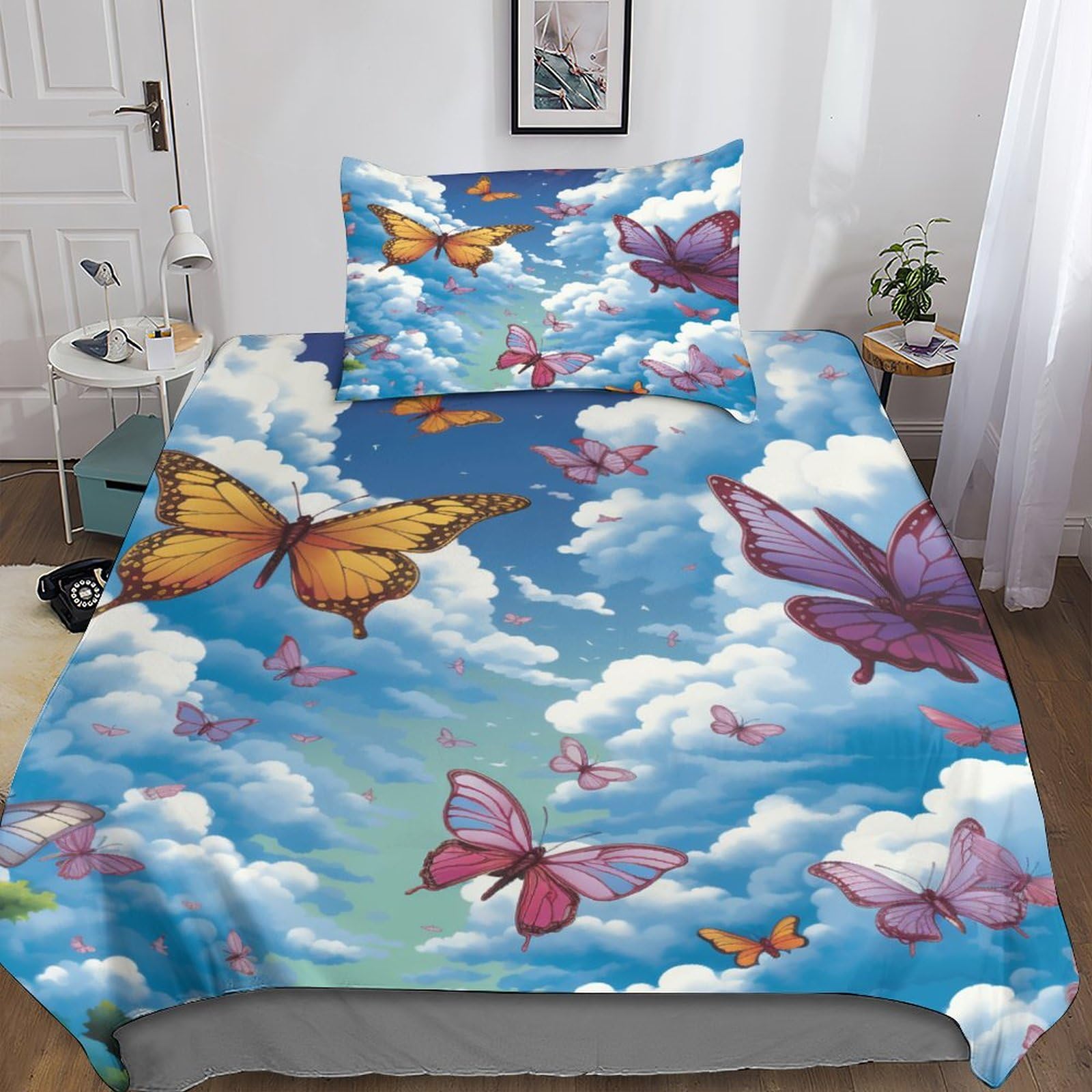 Housses de couettes microfibre pour une chambre d'enfant colorée IOFEER