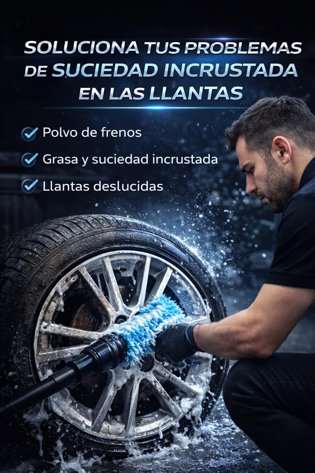DETER CAR LLAN Limpia Llantas Profesional 5L | Desengrasante Potente, Para Llantas de Aluminio y Aleación, Elimina Polvo de Freno y Carbonilla, Elimina Suciedad Incrustada