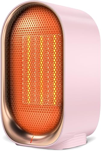 Calentador de espacio, calentadores pequeños portátiles para uso en interiores, calentador eléctrico de escritorio con protección contra