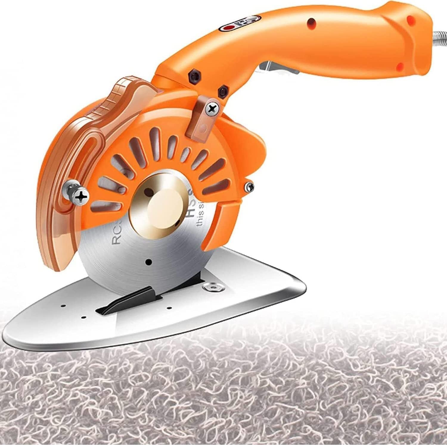 Electric Rotary Fabric Cutter, Hand-held Cutting Machine, Multi-Layer Scissors, for Cloth/Paper/Carpet/Leather Thickness(125c)