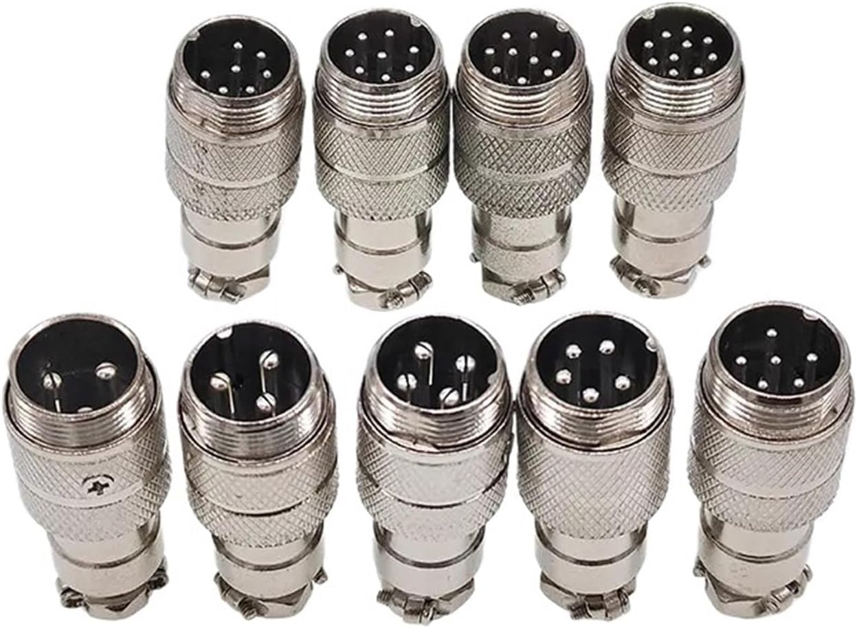 Male Plugs GX16 Connector Docking 2Pin 3pin 4pin 5pin 6pin 7pin 8pin 9pin 10pin L73 RS765 DF16 M16 1Pcs(2Pin Male Plug)