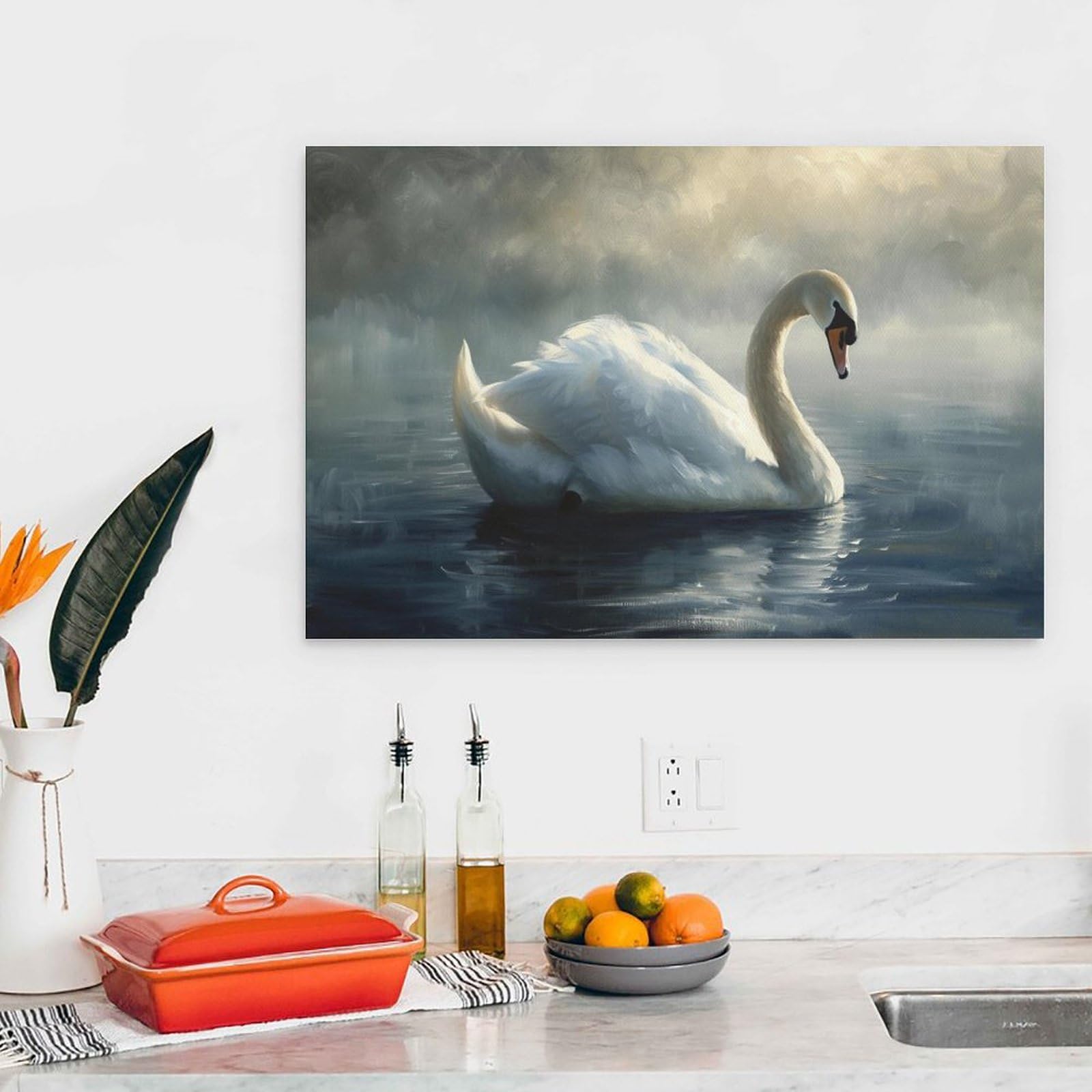 アートポスター　SWAN Amazon.com: Swan Bird Vintage Poster Art Print Retro Wall Art