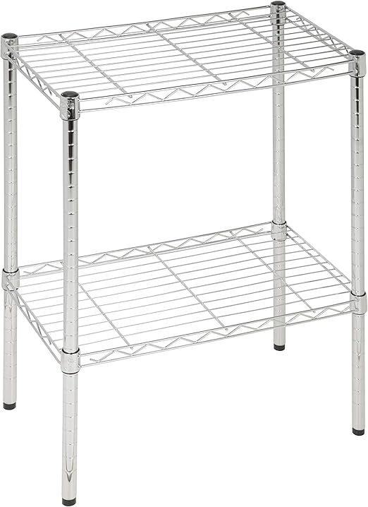 HoneyCanDo SHF04059 2Tier Steel Utility Shelf, Chrome, 13.5L x 23