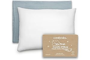 Comfy Cubs Toddler Pillow with Soft Muslin Pillowcase: The Perfect Sleep Companion...