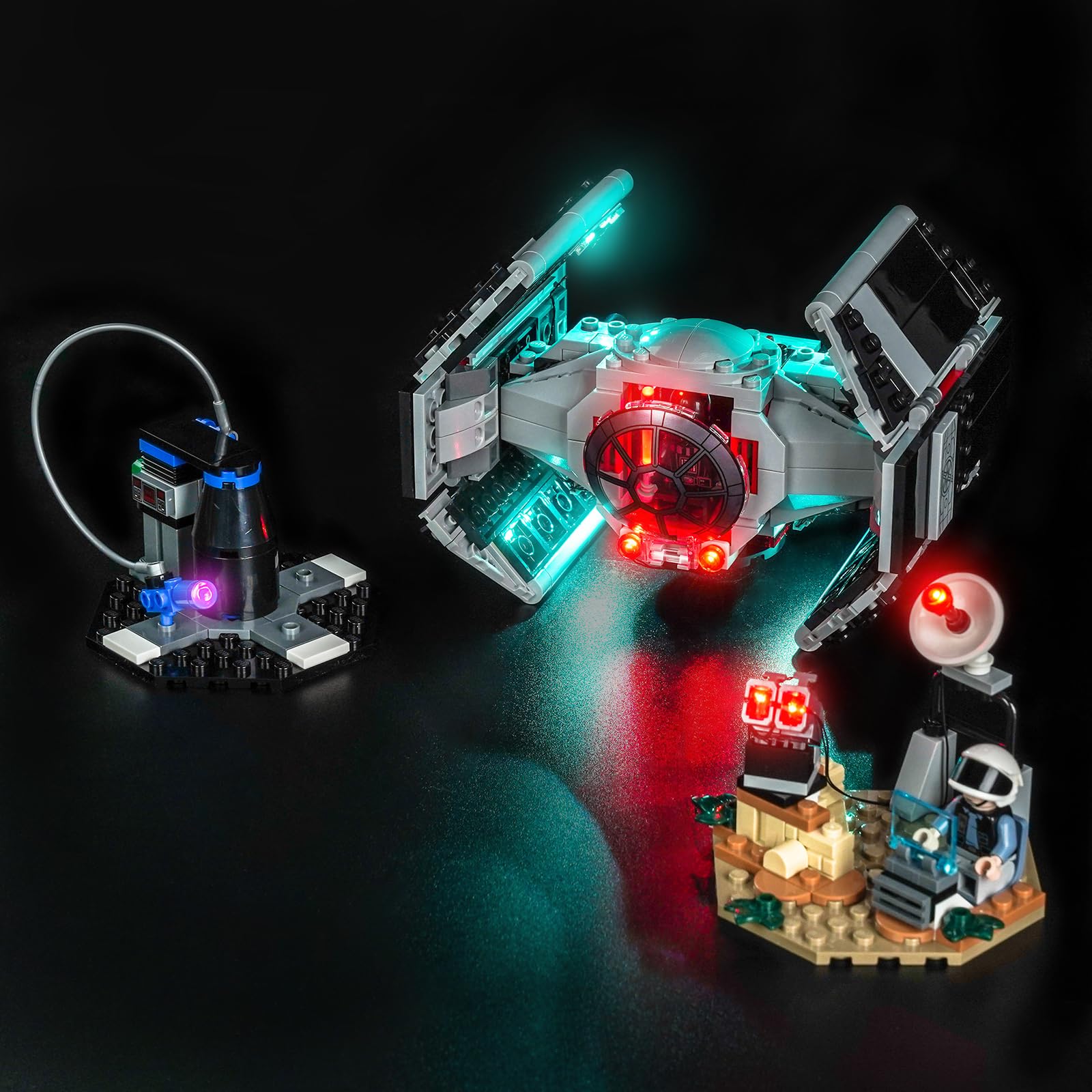 Light Kit Compatible with Lego 75421 Darth Vader's TIE Fighter (No Model), Decoration Lighting Set Compatible with Lego Darth Vader's TIE Fighter Blocks Model — image 1