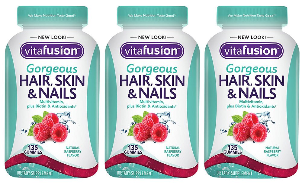 VitafusionGorgeous Hair, Skin & Nails, 135 Count (3 Bottles)