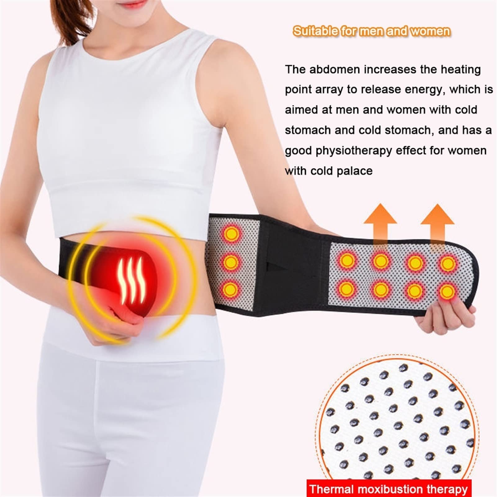 CDZL Cinturón De Apoyo para La Espalda con Terapia Magnética Autocalentable De Turmalina Faja Lumbar Ajustable Faja De Descompresión para Masaje (Size : S/Small)