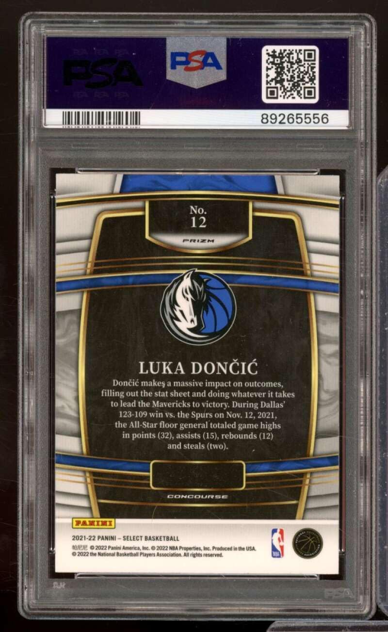 Amazon.com: Luka Doncic Card 2021-22 Select Blue Prizm #12 PSA 10
