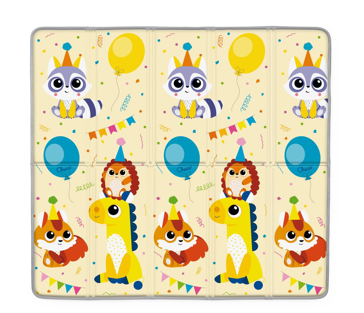 Tapis De Jeu Chicco Maxi 2en1 200x180cm - Double Face Animaux Et Paysage - Dès La Naissance