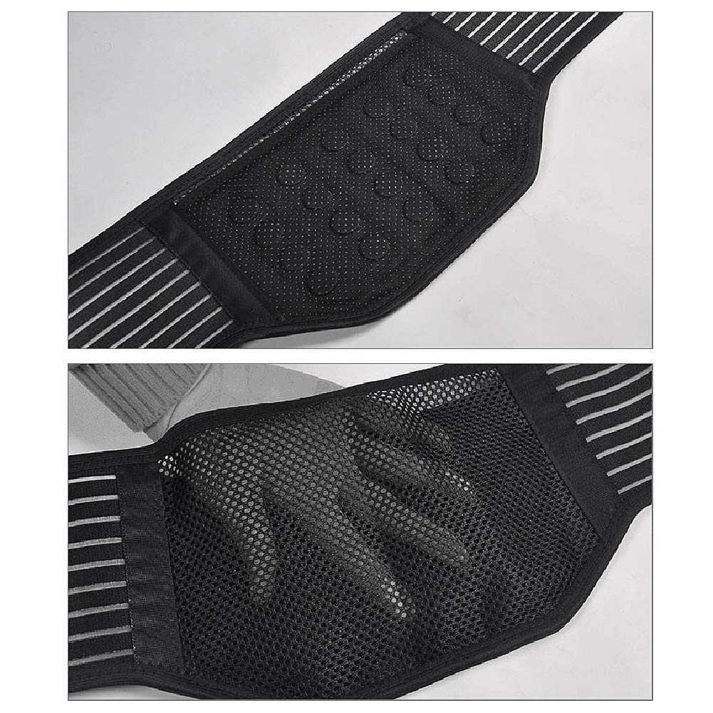 Soporte Lumbar Cinturón Ajustable Compresión Y Transpirable - para Gimnasio,Postura,Trabajo,DolorAlivio,Imán Tratamiento (Tamaño : L)