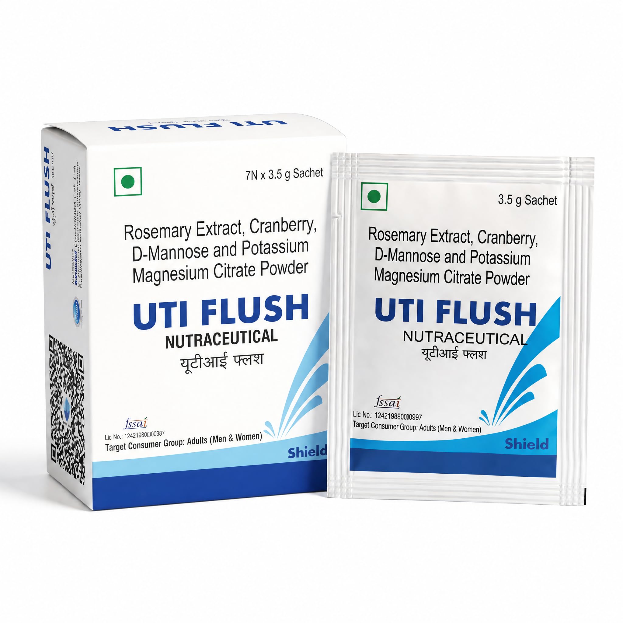 UTI FLUSH Urinary Tract Wellness Supplement | D-Mannose, Cranberry & Rosemary Extract | Potassium Magnesium Citrate for Urinary Comfort & pH Balance | Effervescent Drink Mix | Pack 1 - 7 × 3.5 g Sachets-image-45