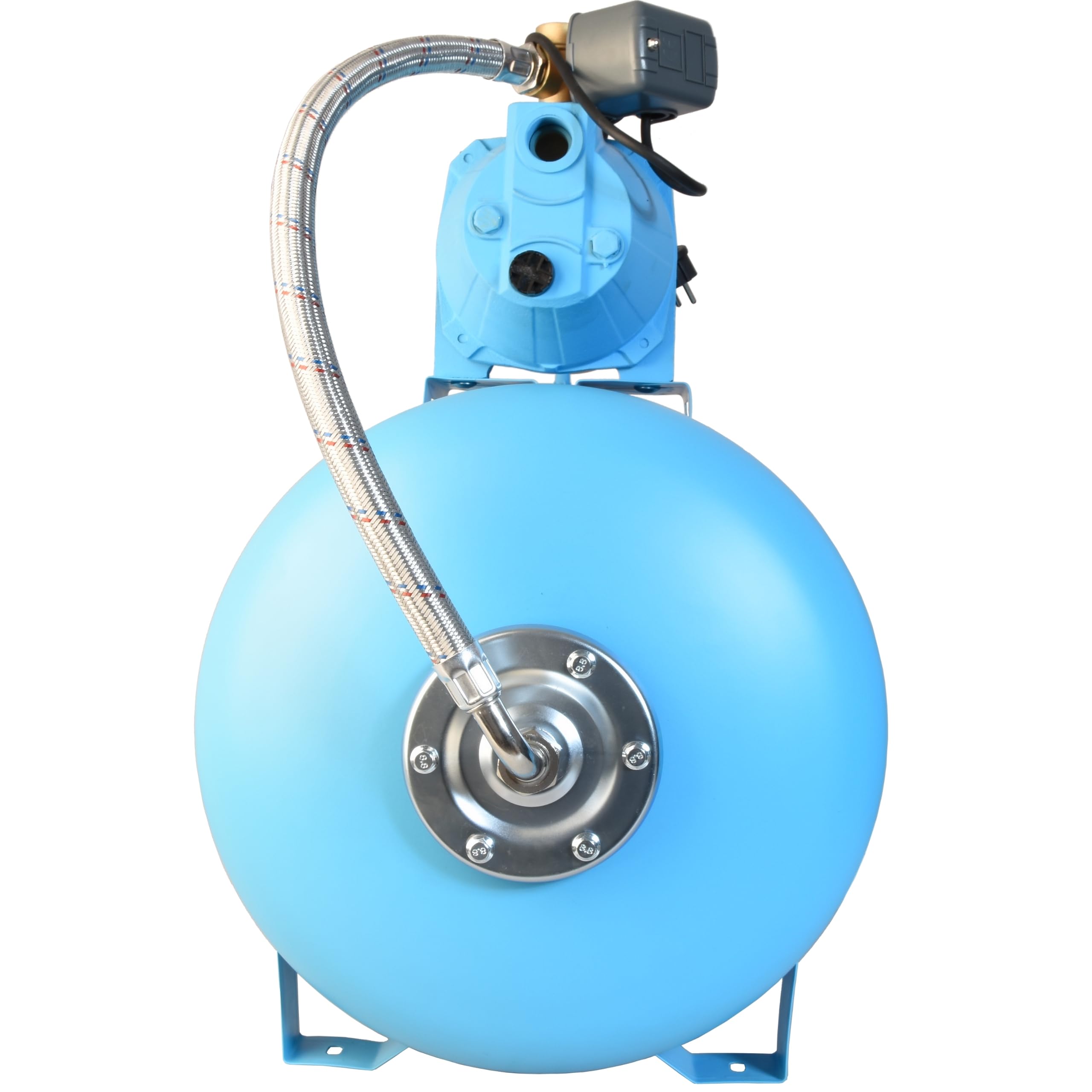 Impianto idrico domestico JET 100S - Pompa per l'approvvigionamento idrico domestico con serbatoio da 100L - Ghisa - Pompa dell'acqua (3600l/h, 1100W, prevalenza 50m) - Pompa da giardino con