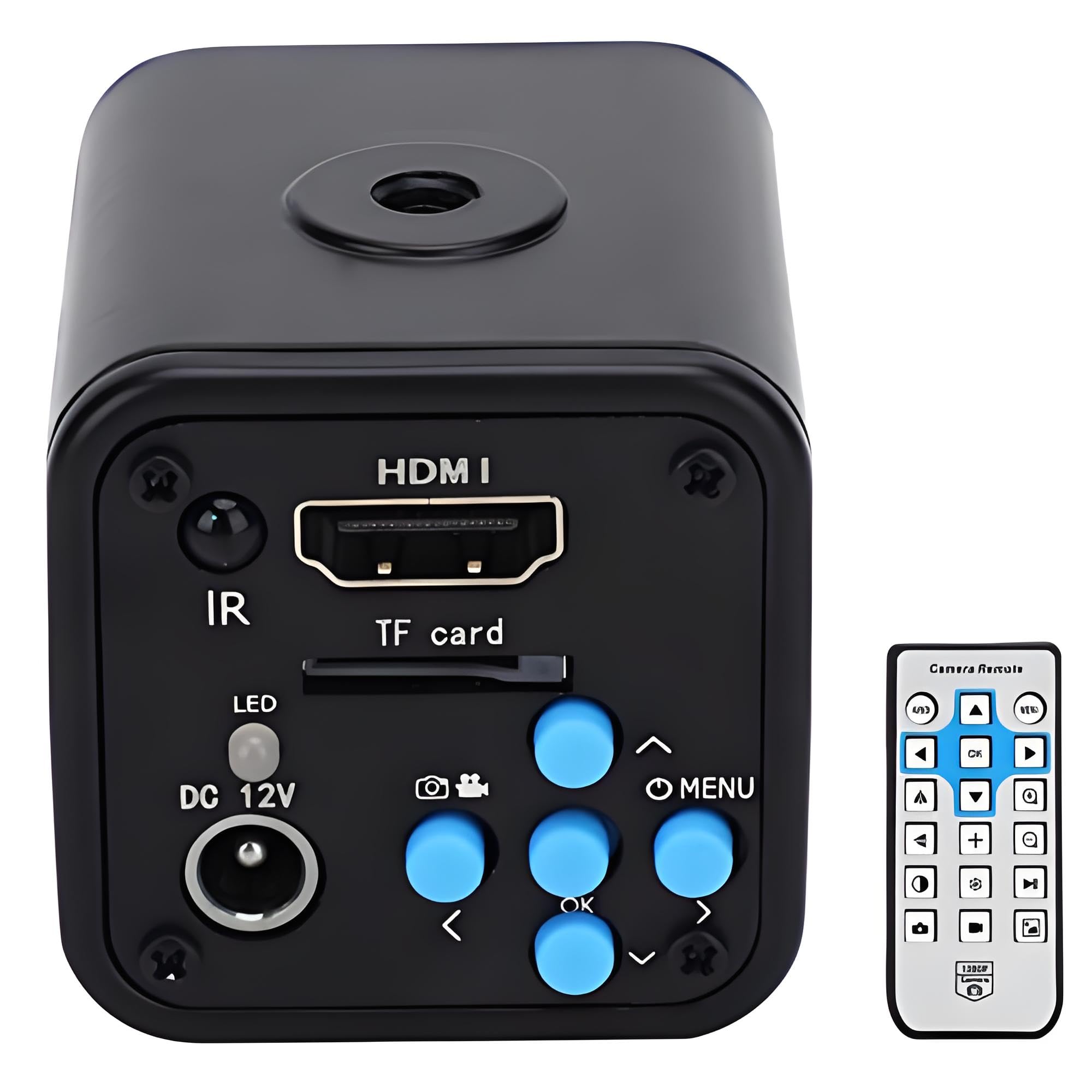 16MP Telecamera Industriale Telecamera HDMI per Microscopio Full HD 2K 1080P 60FPS con Prestazioni Stabili per Microelettronica Identificazione Dell'Impronta Digitale(EU Plug)