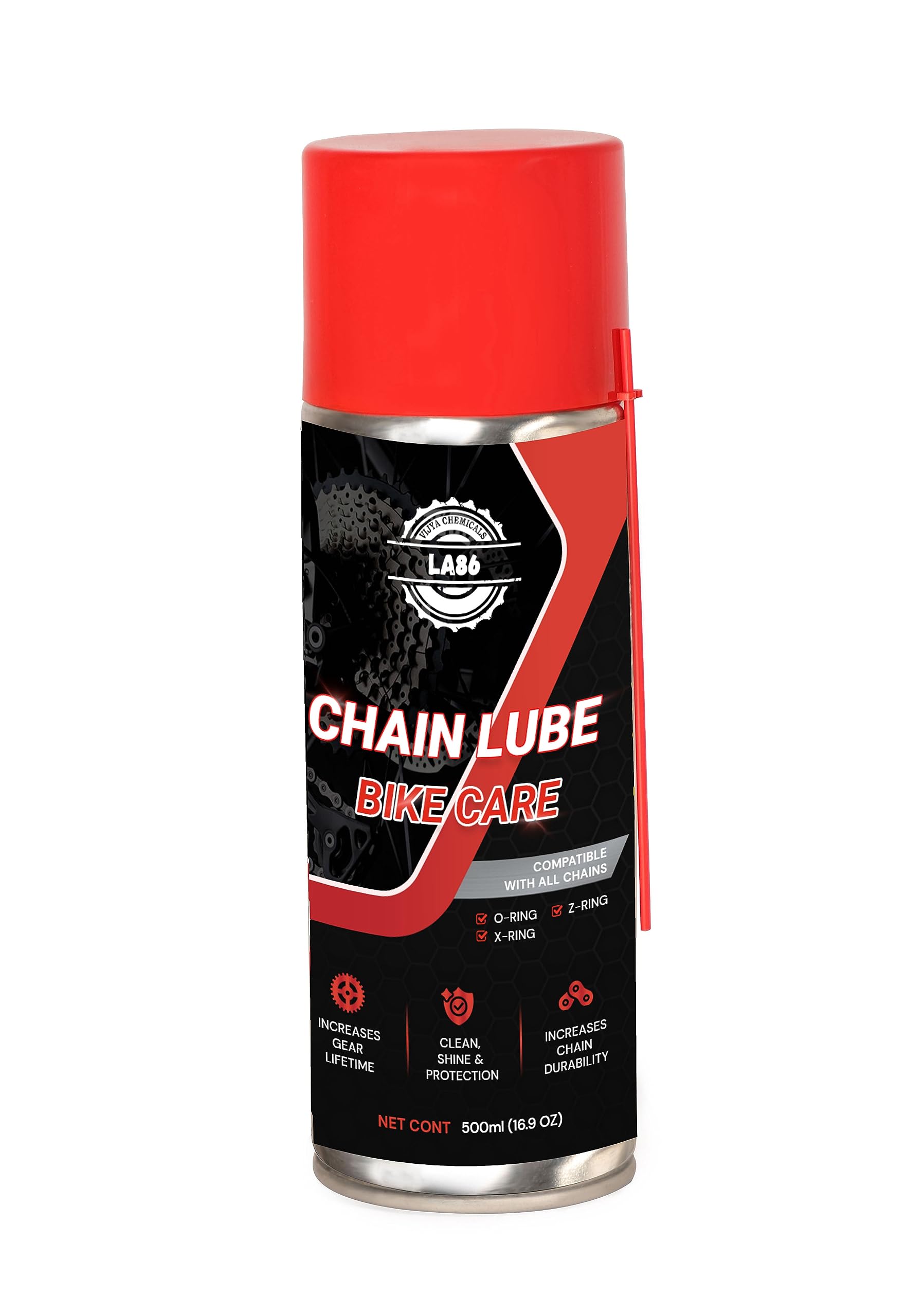 Chain Lube 500ML - High-Performance Chain Lube for Bike | Wet & Dry Chain Lube for Bicycle & Motorcycle Maintenance, Rust Protection & Eco-Friendly Chain Lube by Vijya Chemicals