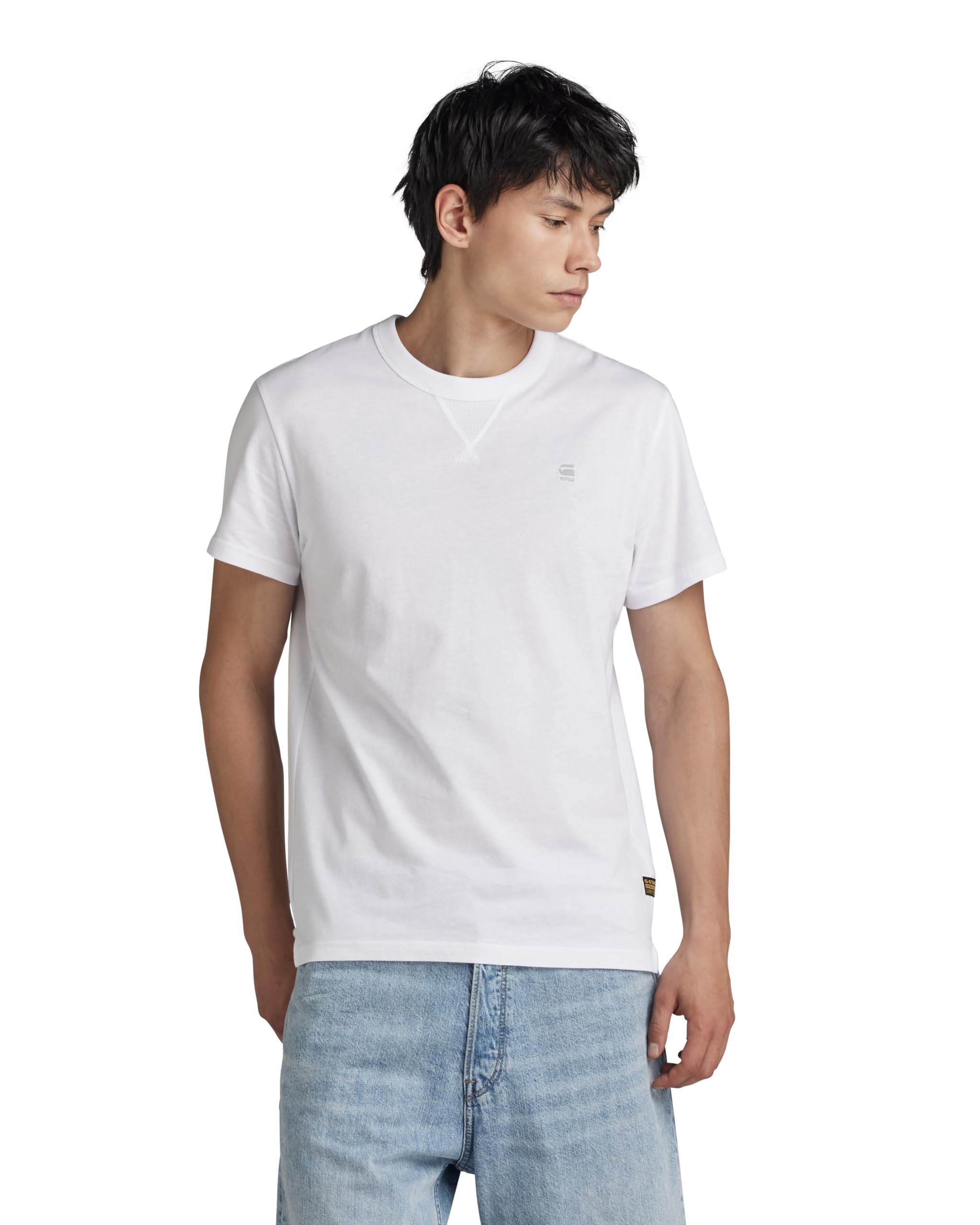 G-STAR Uomo Nifous T-Shirt, Bianco (White D24449-336-110), S-image